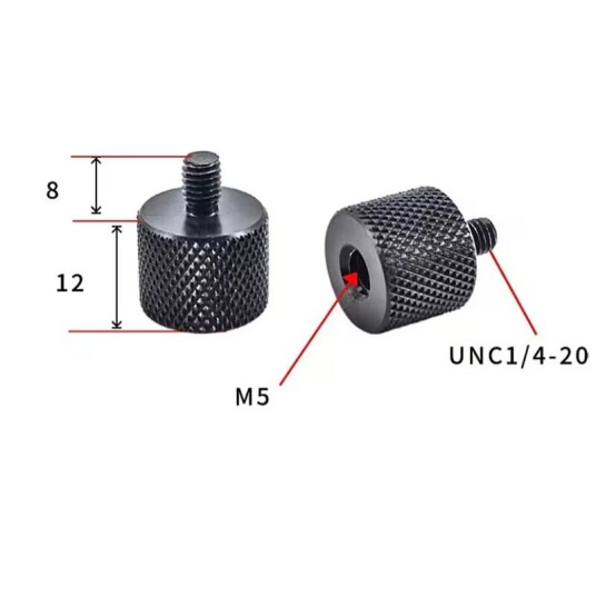 INF Adapter 1/4" til M10 5-pakning M5