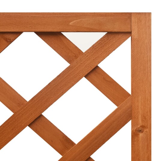 vidaXL Blomsterkasse med espalier hjørne 40x40x150 cm heltre gran