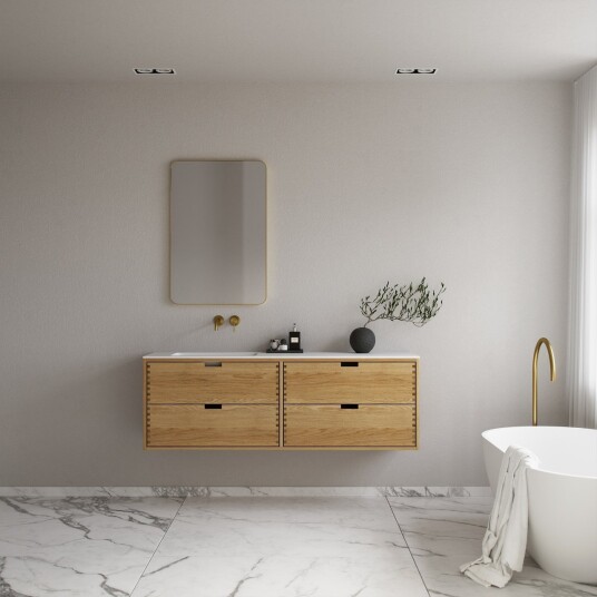 CPH Tapwork Soho 160L MKII fingertappede skap i naturlig eik inkludert Mathvid SolidTec® vask