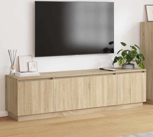 TV stativ med LED Sonoma eik 180 x 38 x 49 cm Konstruert tre TV stativ med LED Sonoma eik 180 x 38 x 49 cm Konstruert tre