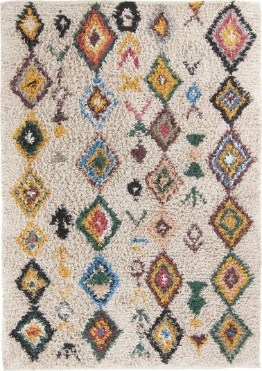 Ryetepper Siddel Natural Cotton Shaggy beige/multi Størrelse: 240 x 340 cm