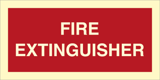 Suppl. sign fire extinguisher - Etterlysende Vinyl HI150 - 150 x 50 mm