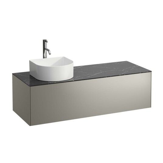 Laufen Sonar Servantskap med 1 skuff 1175x455 mm m/topp Titan/nero marquina