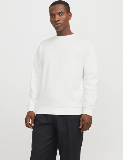 Jack & Jones Jjebradley Sweat Crew Noos - White - XL