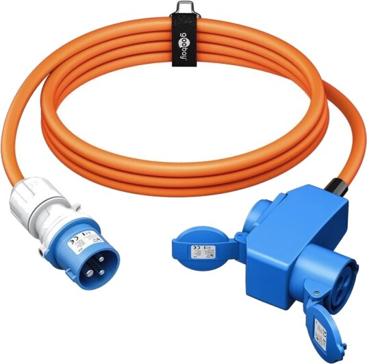 Goobay CEE Plugg til 90° CEE Uttak Adapterkabel - 1,5 m