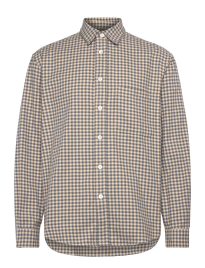 Garment Project Relaxed Long Sleeved Shirt Grey/B Beige S