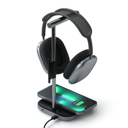 Satechi 2-i-1 stativ til hodetelefoner/lader til iPhone 13/AirPods Pro