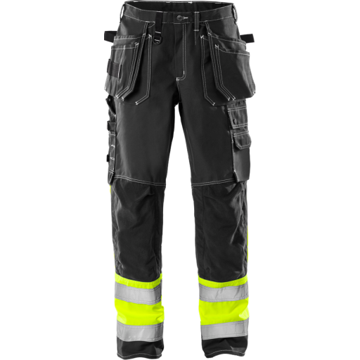 Fristads Hantverkarbyxa 247 Fas, Klass 1 Varsel Gul/svart C152