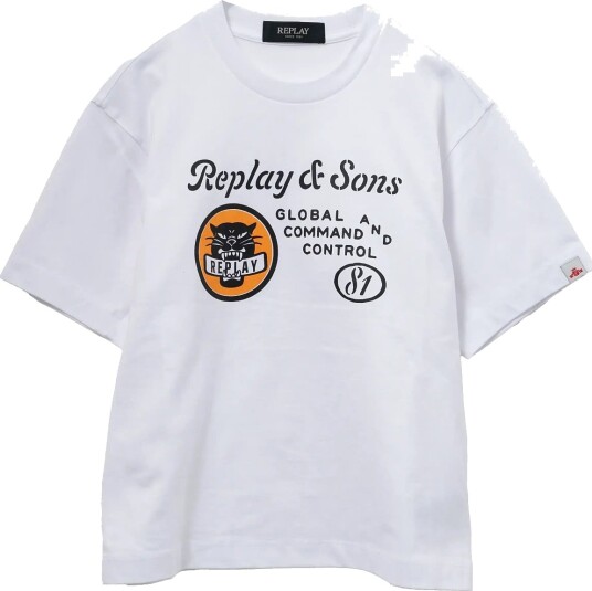 Replay Over Jersey T Shirt White 6 A