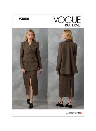 Vogue 2056 Drakt Til Dame B5 8 10 12 14 16