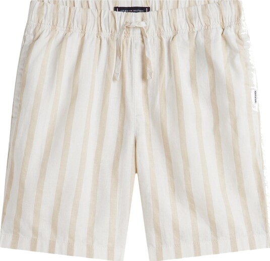Tommy Hilfiger Relaxed Linen Blend Stripe Short Beige 176 Tommy Hilfiger Relaxed Linen Blend Stripe Short Beige 176
