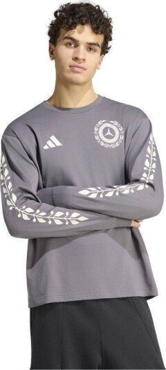 adidas Mercedes Amg Petronas Formula 1 Team Silver Arrows Longsleeve Tee Men størrelse Large