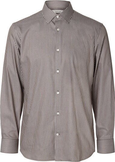 Selected Slmslimfilip Performance Ls Shirt TURKISH COFFEE XXL