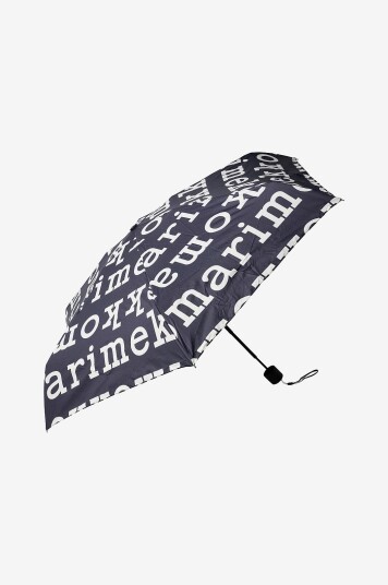 Marimekko Paraply Mini Manuellt Marilogo Umbrella Svart Marimekko Paraply Mini Manuellt Marilogo Umbrella Svart