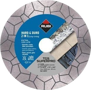 Rubi TGS SuperPro 125mm Diamantblad for Harde Materialer - 2-i-1 Kjæring og Sliping