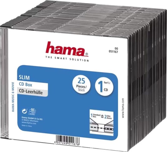 Hama Tynn CD-oppbevaringseske svart en pakke 25