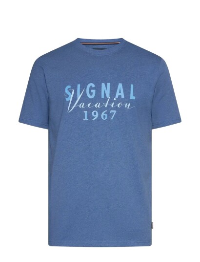 SIGNAL Finnsi Front Print Tee + Blue S