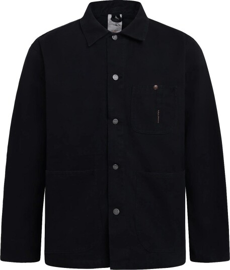 Nudie Jeans Howie Chore Jacket Duck Canvas Black   Black   X L