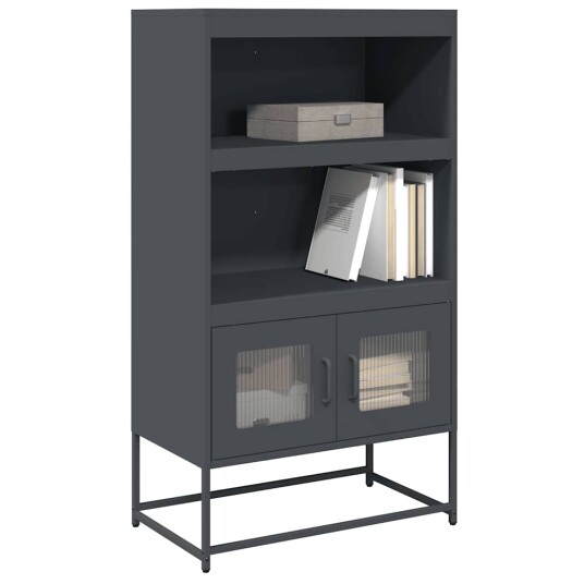 Highboard antrasitt 68x39x123 cm stål 8721158372048