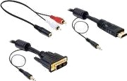 Delock video / lydkabelsett - HDMI / DVI