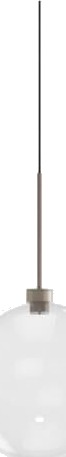 Karman Opium 1 Taklampe Ø30 Transparent/ Halvblank Aluminium Karman Opium 1 Taklampe Ø30 Transparent/ Halvblank Aluminium