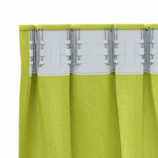  Gardiner med gardiner 2 pcs Grønt eple Polyester