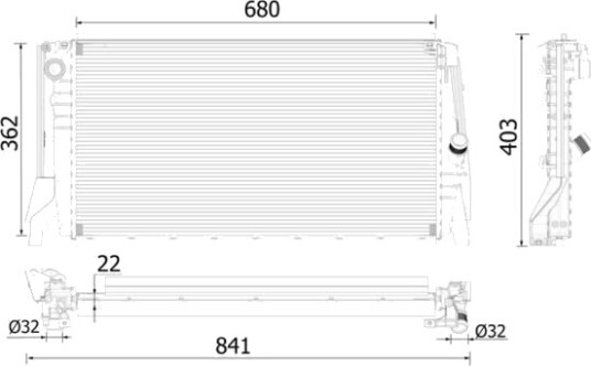 MAHLE CR 2316 000P Radiator motorkjøling