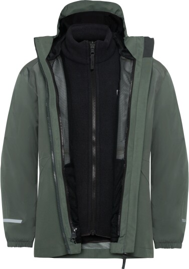 Jack Wolfskin Kids' Iceland 3 in 1 Jacket Slate Green / Slate Green 140