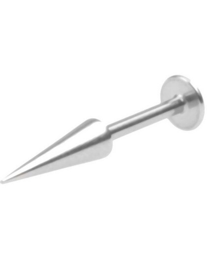Utgått Long Spike Basic Labret Piercing Strl 1.2 x 8 med 10 mm lang kule