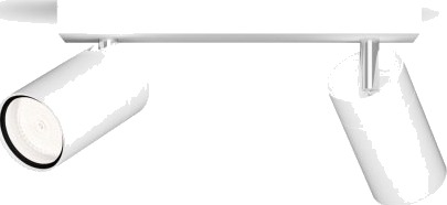 Philips 8720169299092 Spotlight På Skinne Gu10 2 Ampuller Led 220 240 V Hvit