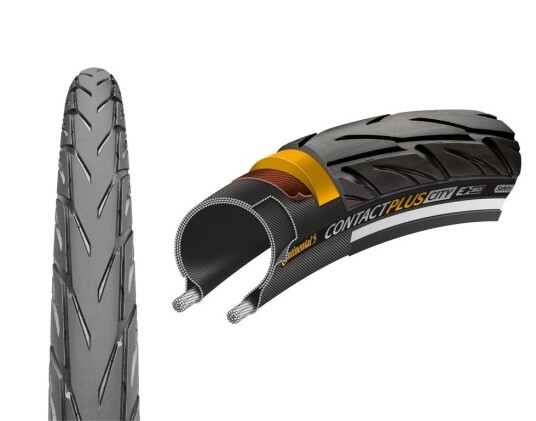 Continental Tire Contact Plus City SafetyPlusBreaker 700x42, sykkeldekk 42-622 BLACK Continental Tire Contact Plus City SafetyPlusBreaker 700x42, sykkeldekk 42-622 BLACK