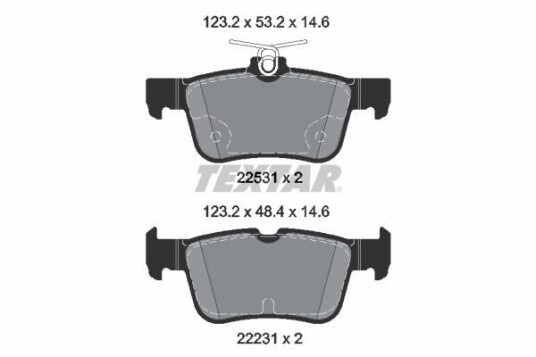 Bremseklosser TEXTAR 2253105 Bremseklosser TEXTAR 2253105