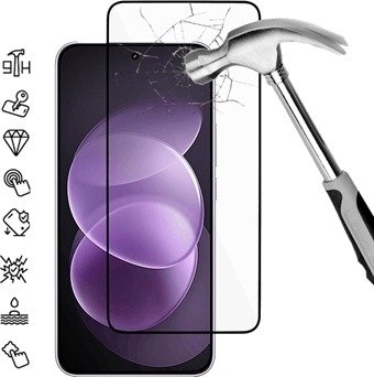 Xiaomi Redmi Note 17 Pro Max Full Cover Beskyttelsesglass - 9H - svart kant