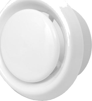 Europlast Tilluftsventil i Plast Hvit Ø125mm VD125