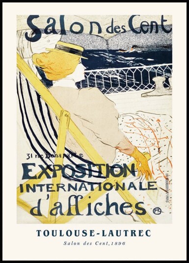 Salon Des Cent Toulouse Lautrec Plakat Plakat / 40x50cm