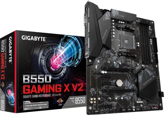Gigabyte B550 Gaming X V2 Hovedkort ATX med Socket AM4 og DDR4 Støtte Gigabyte B550 Gaming X V2 Hovedkort ATX med Socket AM4 og DDR4 Støtte