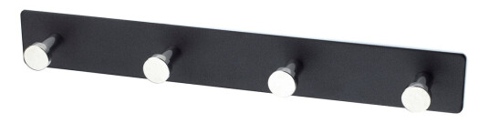 Habo 1368-4 Knaggrekke Svart / Krom