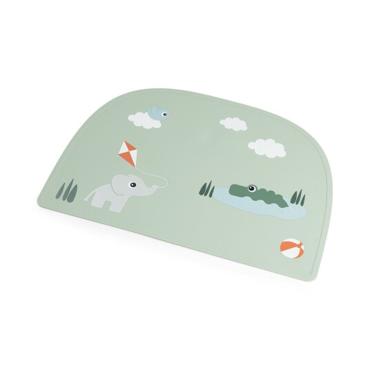 Done by Deer Silicone Placemat Playground Green   Green   38X 26.5CM