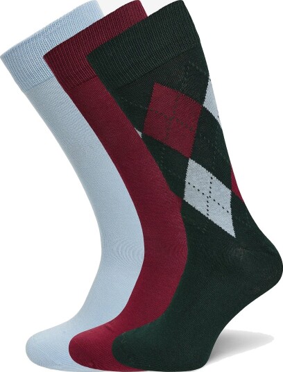 Gant Argyle Socks 3-Pack TARTAN GREEN 43-45