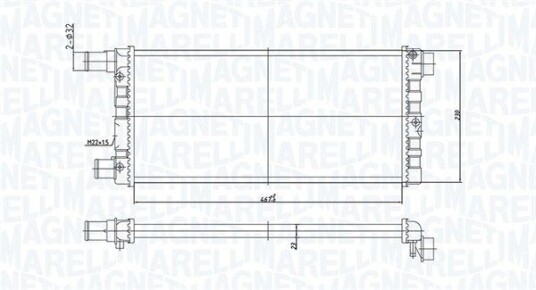 Radiator MAGNETI MARELLI 350213185200