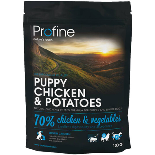 Tørrfôr Til Valp Med Kylling Og Poteter 3 kg