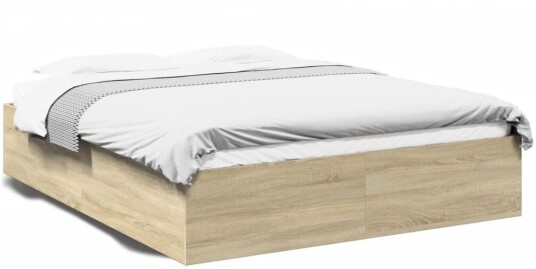 Sengeramme sonoma eik 160x200 cm konstruert tre 8721102616402