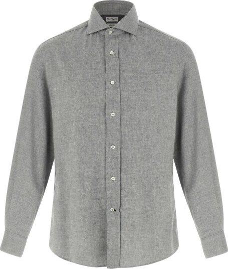 Brunello Cucinelli Herre Skjorter Grå 2XL,
