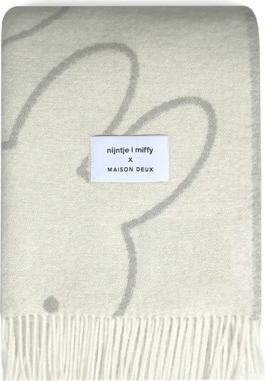 Maison Deux Miffy Blanket   Black   White   130X 200CM