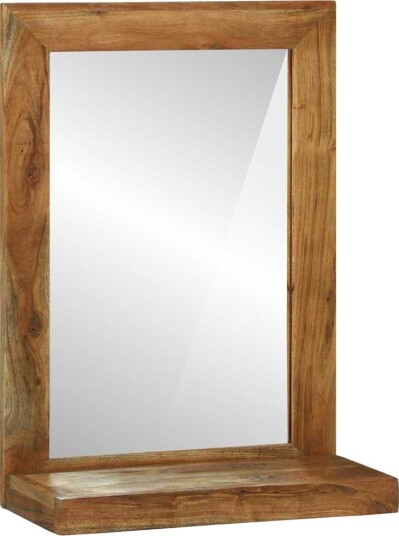 Baderomsspeil med hylle Brun 50 x 22 x 70 cm Solid akasietre Baderomsspeil med hylle Brun 50 x 22 x 70 cm Solid akasietre