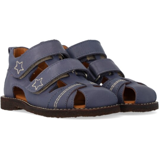Angulus Indigo Sandal Med Stjernebroderi 22 Angulus Indigo Sandal Med Stjernebroderi 22