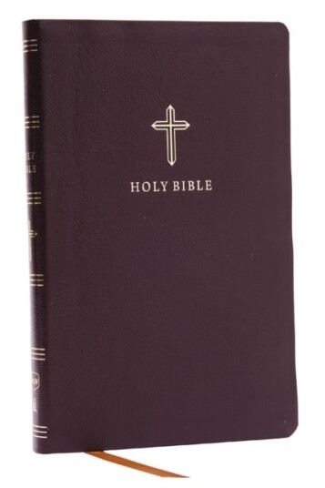 NKJV Holy Bible Ultra Thinline Burgundy Bonded Leather Red Letter Comfort Print