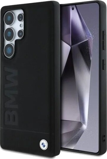 BMW Leather Big Wordmark Case for Samsung Galaxy S25 Ultra Black