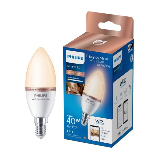 Philips Smartpære TW 4.9W C37 E14 Philips Smartpære TW 4.9W C37 E14
