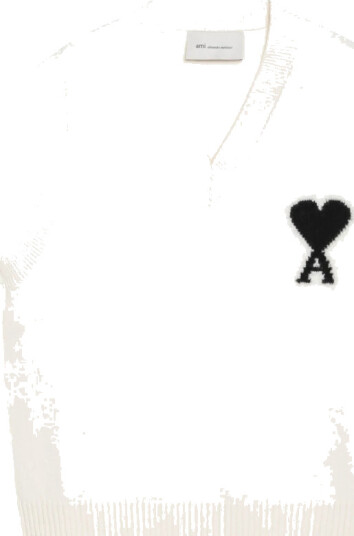 Ami Paris Herre Strikkevarer Hvit M, Ami Paris Herre Strikkevarer Hvit M,